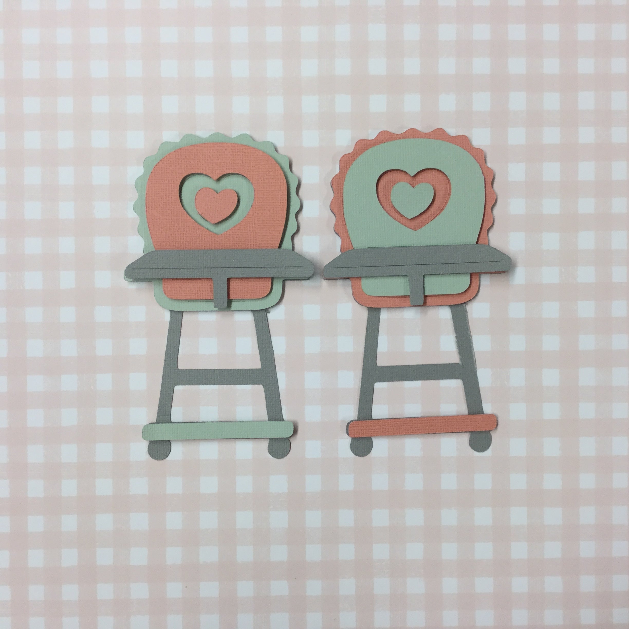 Welcome Baby Girl HIGH CHAIR Custom Scrapbook Die Cut Embellishment Scrapbooksrus
