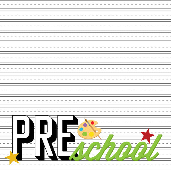 SCHOOL YEARS 12"X12" Paper Kît 14pc Scrapbook Customs