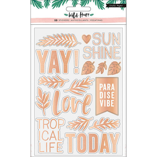 Crate Paper WILD HEART Stickers 59 pc. Scrapbooksrus