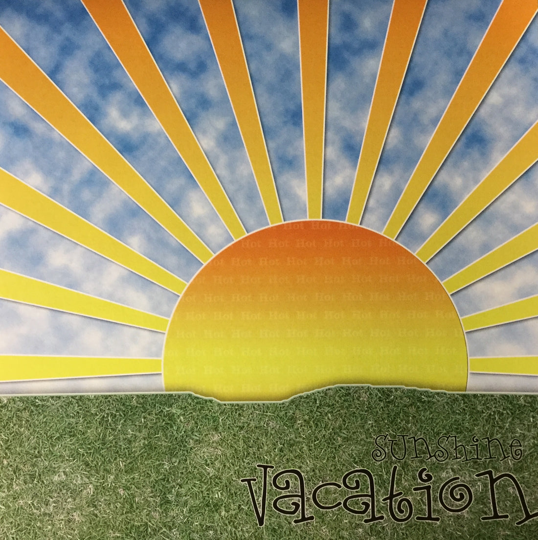 Scrapbooks Customs SUNSHINE VACATION 12x12” Custom Scrapbook Paper Scrapbooksrus