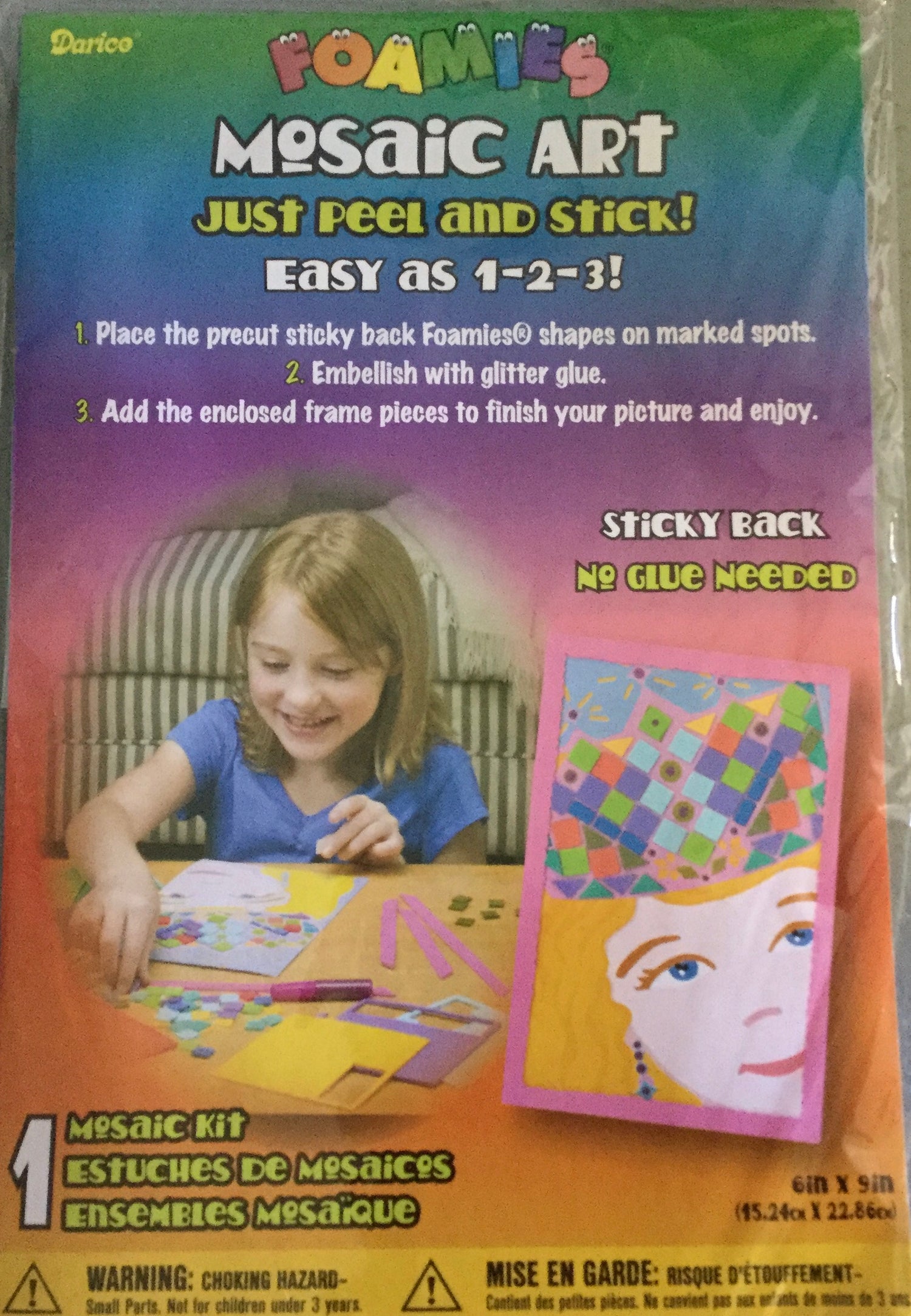 Darice Foamies Mosaic Art PRINCESS Kids Craft Scrapbooksrus