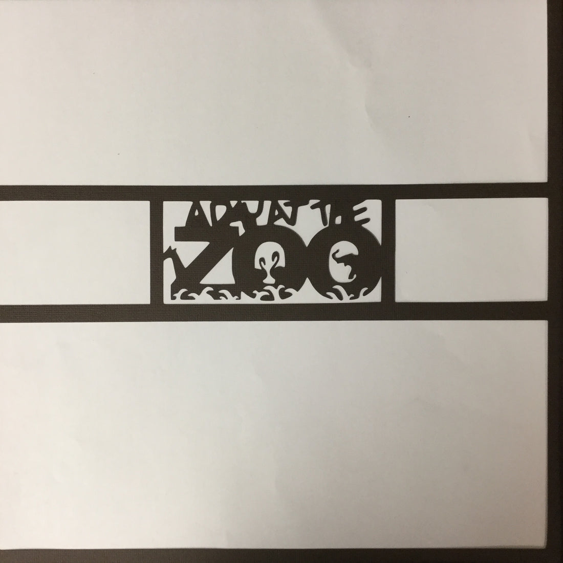 Page Frame A DAY AT THE ZOO 12"x12" Scrapbook Overlay