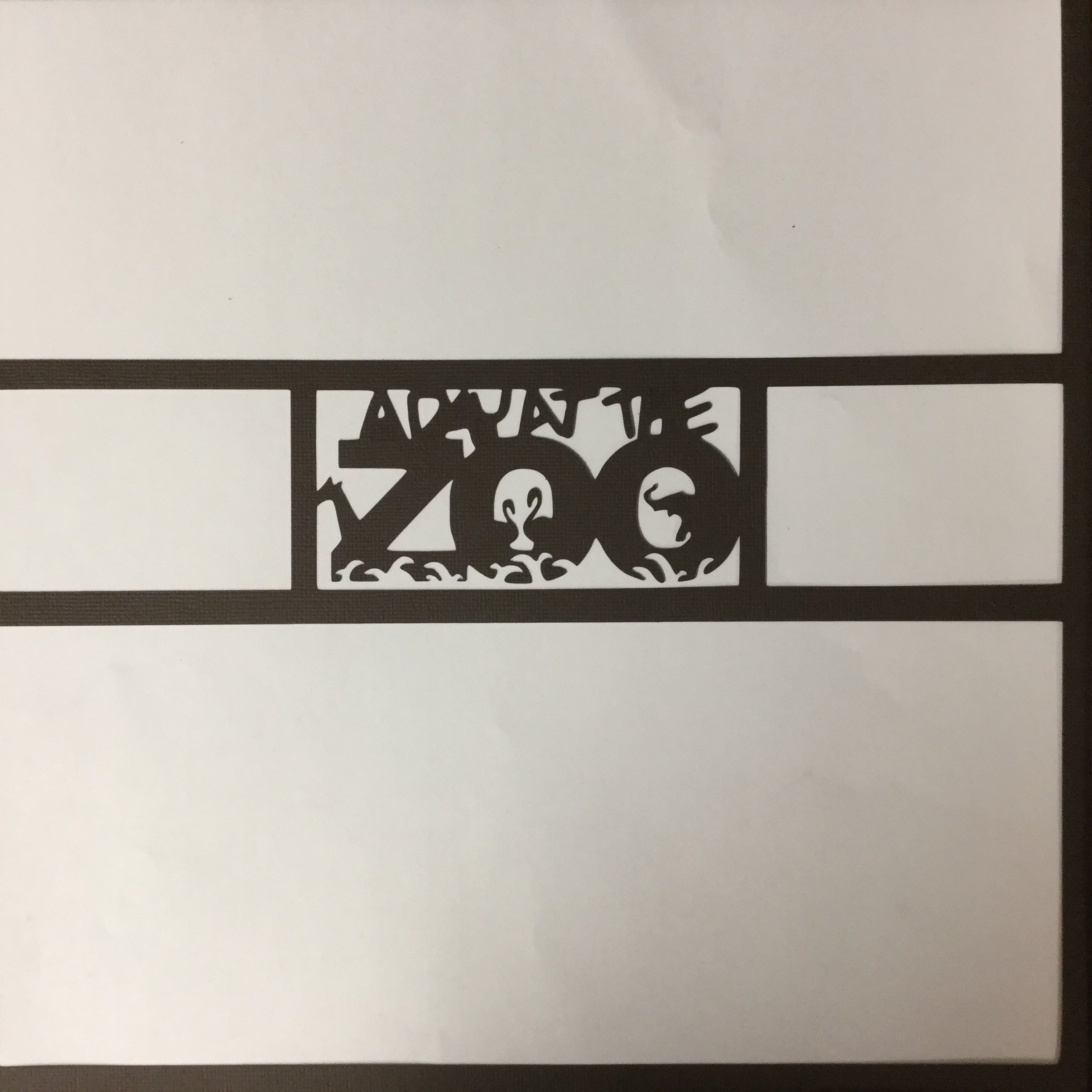 Page Frame A DAY AT THE ZOO 12"x12" Scrapbook Overlay