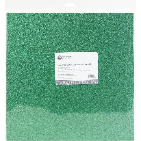 Etcetera 12"X12" Non-Shed Glitter Cardstock Paper Scrapbooksrus