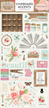 Carta Bella FARMHOUSE MARKET Chipboard Accents 55pc Scrapbooksrus