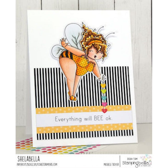 Stampingbella The Edna Collection EDNA THE BUMBLEBEE Stamp 3pc. Scrapbooksrus
