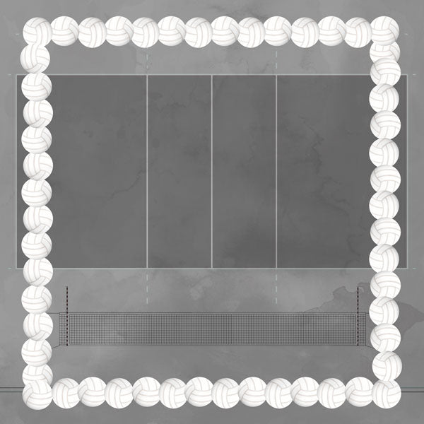 VOLLEYBALL WATERCOLOR DS 12x12 Scrapbook Paper Scrapbooksrus