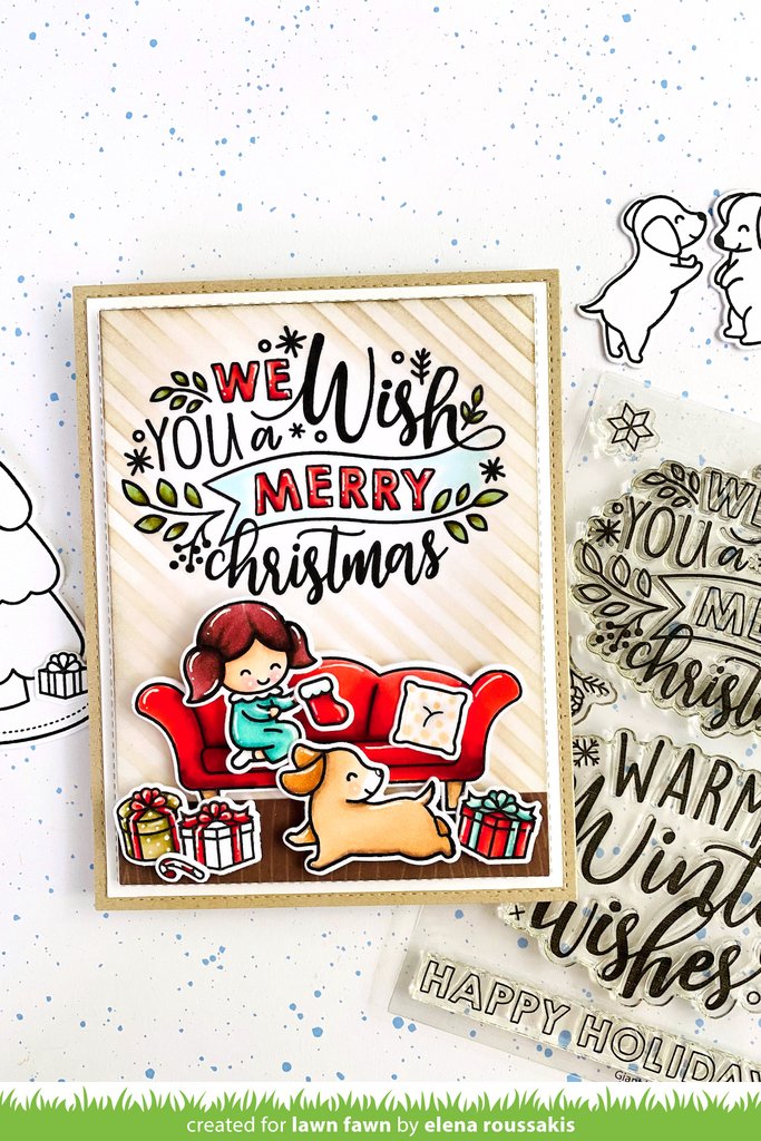 Lawn Fawn JOY TO ALL Clear Stamps 29pc Scrapbooksrus