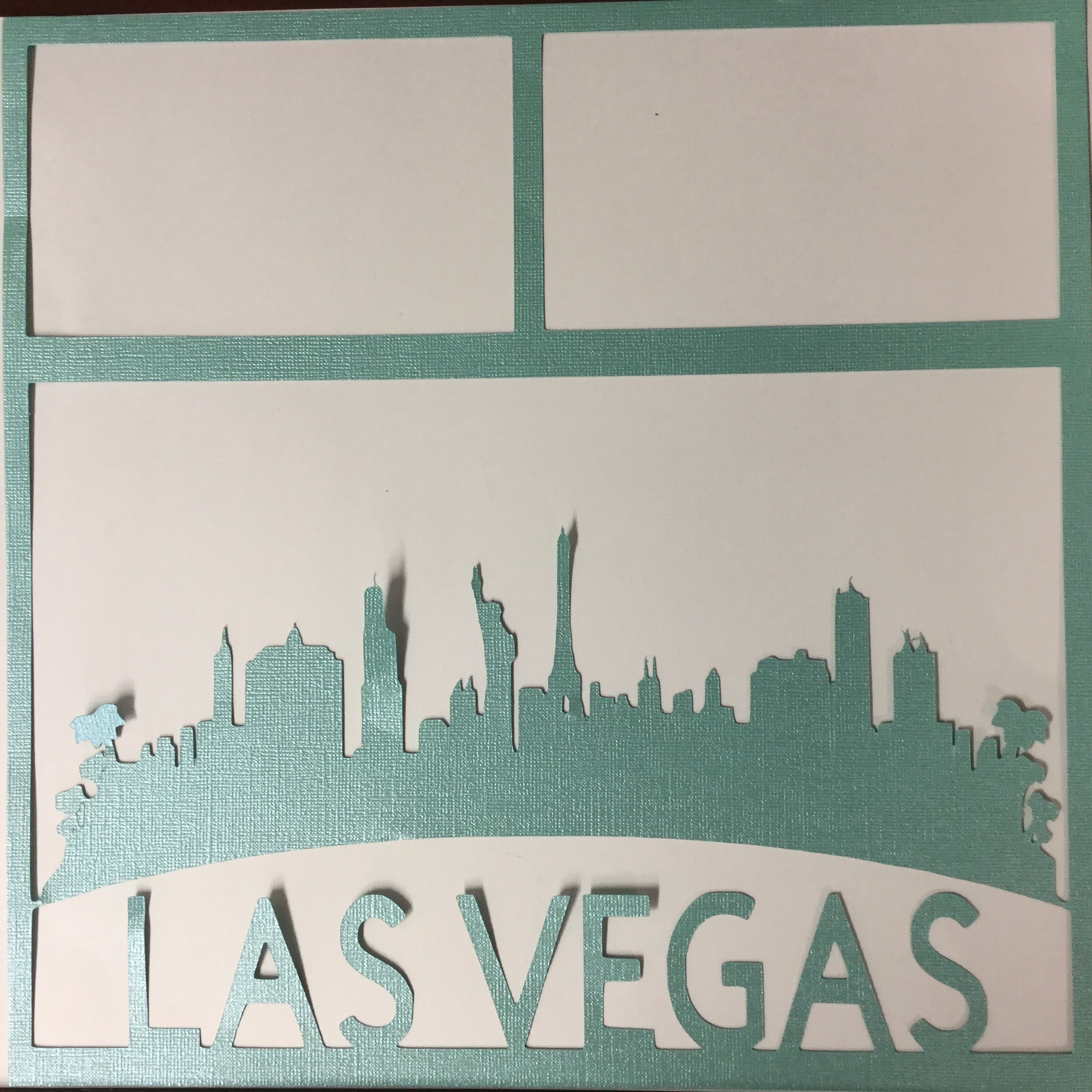 Page Frame LAS VEGAS SKYLINE 12"x12" Scrapbook Overlay LV