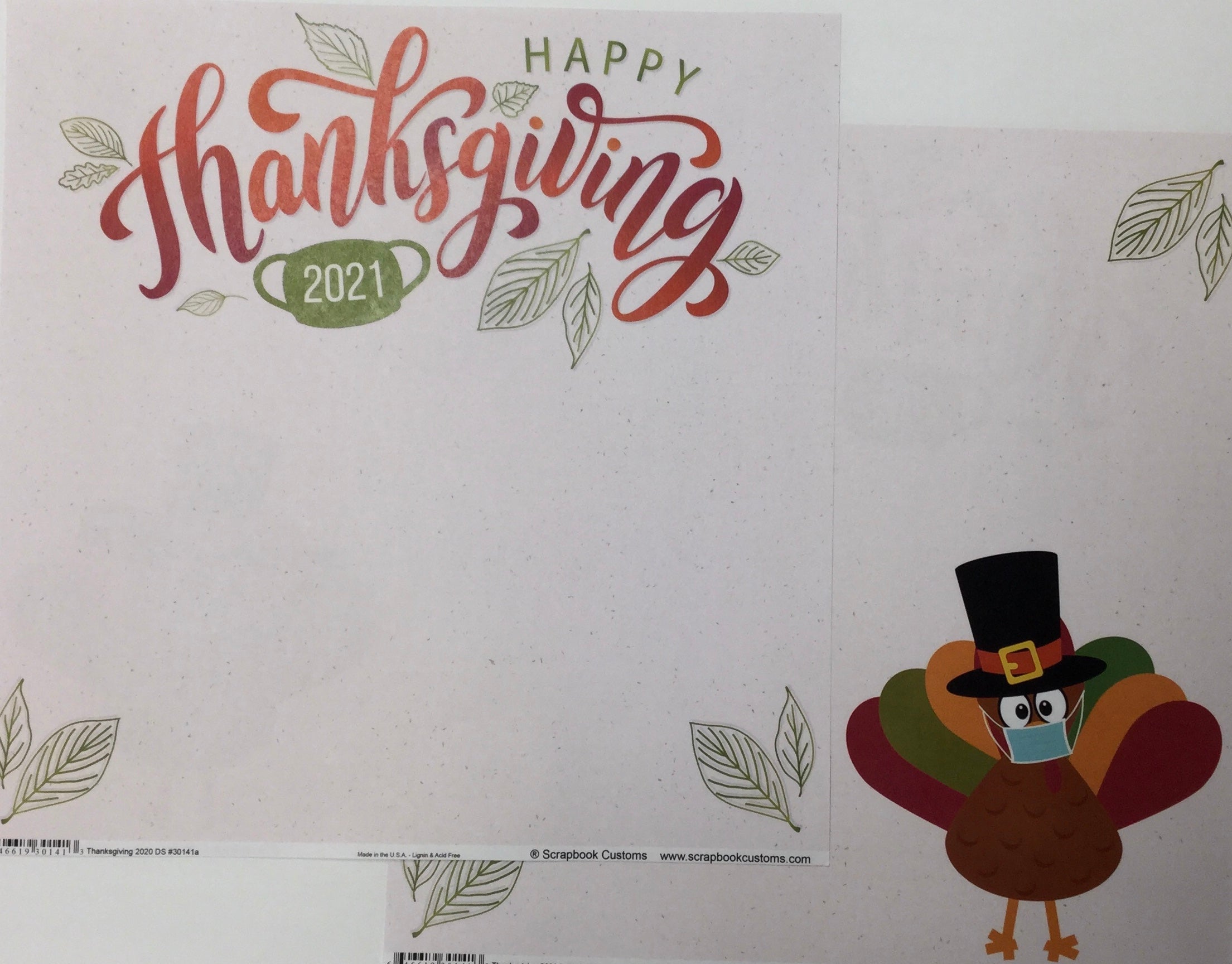 THANKSGIVING 2021 DS 12x12 Scrapbook Paper Scrapbooksrus
