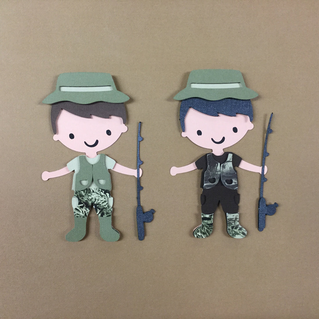 FISHERMAN Fishing Camping Custom Scrapbook Die Cuts Scrapbooksrus