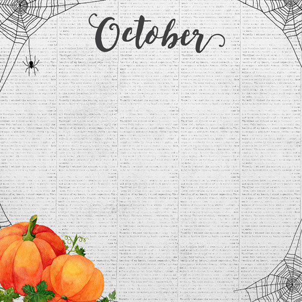 Scrapbook Customs OCTOBER MEMORIES Paper Pack 3pc Scrapbooksrus