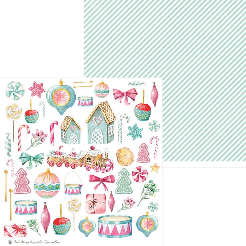 P13 Winter SUGAR AND SPICE 12"X12" Designer Paper Pack 13pc Scrapbooksrus