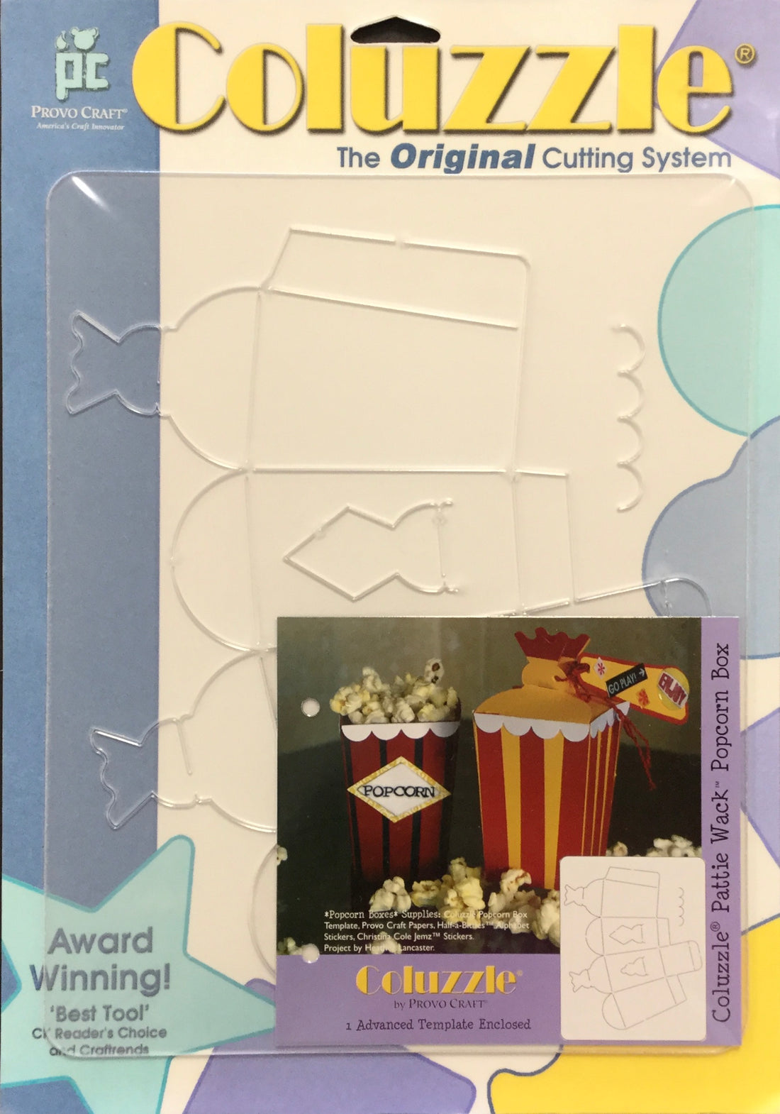 Provo Craft Coluzzle PATTIE WACK POPCORN BOX Cutting Mat Scrapbooksrus