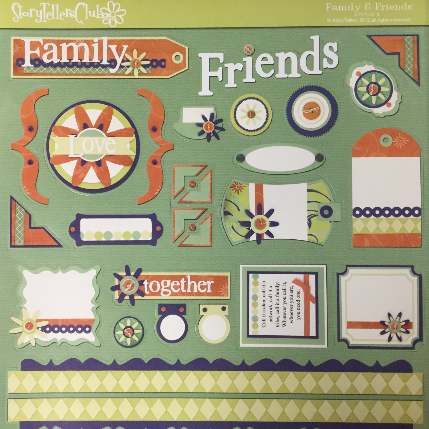 StoryTellers FAMILY & FRIENDS  DIECUTS 12"X12" Scrapbooksrus