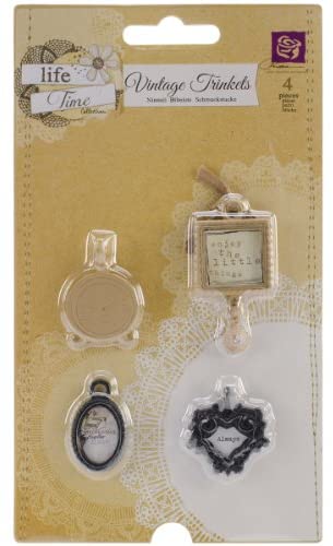 Prima VINTAGE TRINKETS Lifetime Frames 4pc Scrapbooksrus
