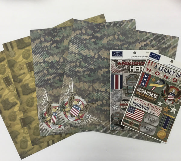 camouflage cardstock paper