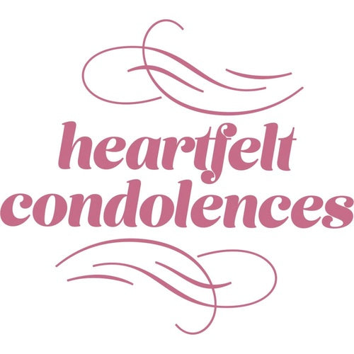 Couture Creations HEARTFELT CONDOLENCES Acrylic Stamps Scrapbooksrus