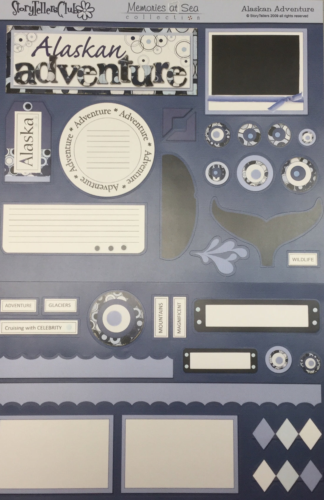 StoryTellers Memories At Sea ALASKAN ADVENTURE Diecuts 12”x18” Scrapbooksrus