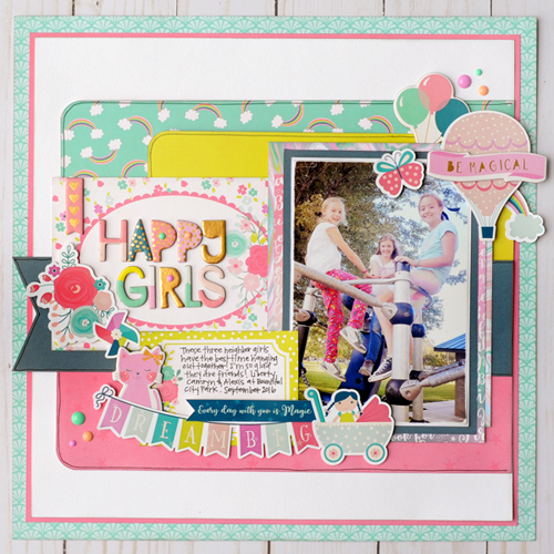 Echo Park  12"x12" IMAGINE THAT GIRL 13pc COLLECTION KIT Scrapbooksrus