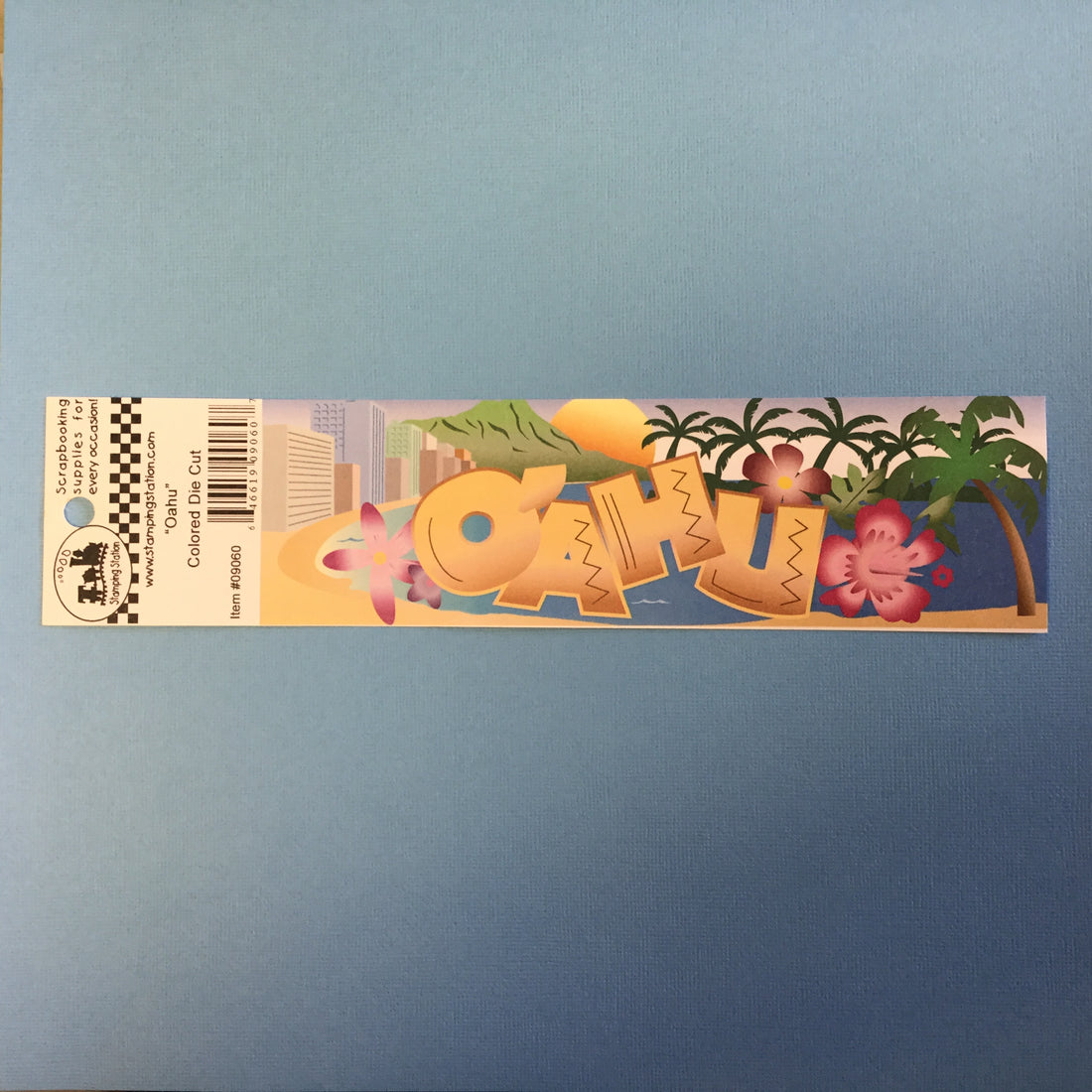 OAHU Title Travel Colored DieCut 1pc 2”X8” HI Scrapbooksrus