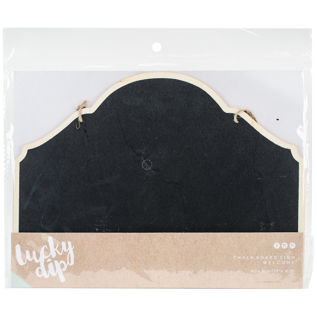 Kaisercraft Lucky Dip WELCOME Chalkboard Sign Scrapbooksrus