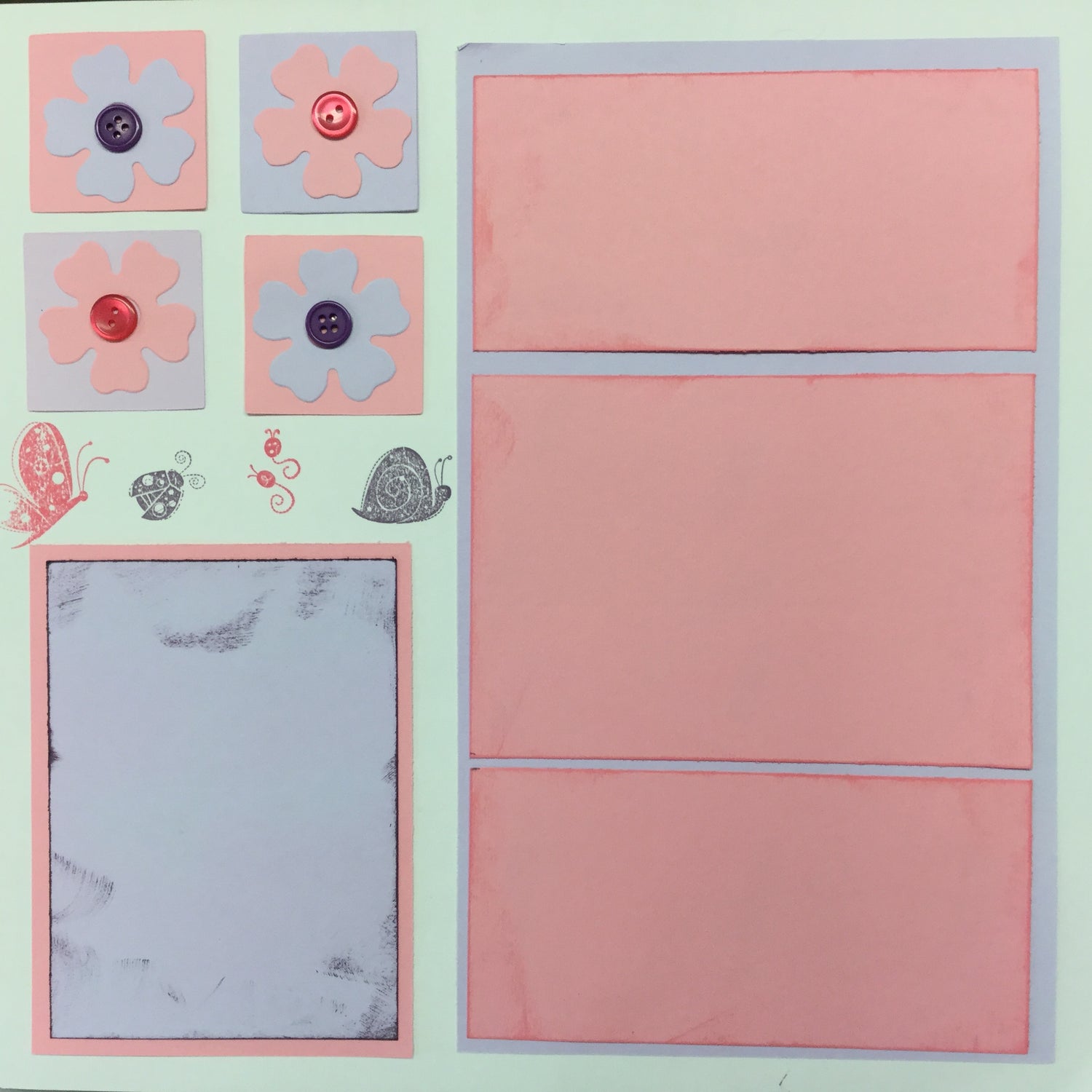 Premade Pages SPRING IS IN THE AIR (2) 12"X12" Scrapbook Pages Scrapbooksrus