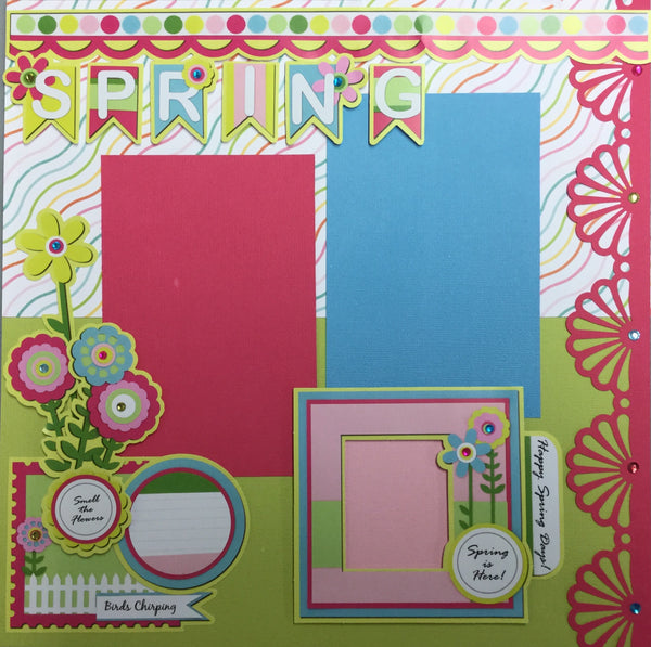 Spring Has Sprung 12x12 Scrapbook Layout Page Kit 