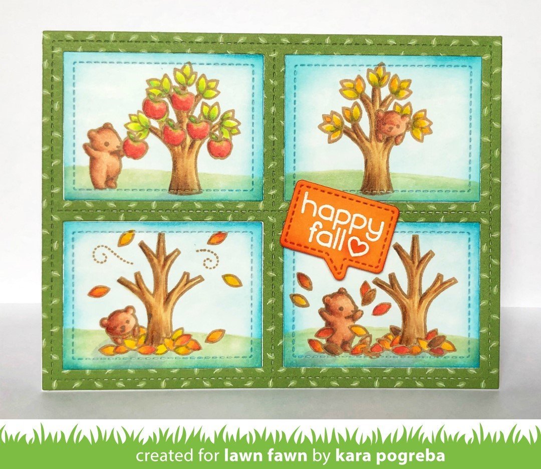 Lawn Fawn Cuts FOURSQUARE BACKDROP: LANDSCAPE Custom Craft Dies 5pc Scrapbooksrus