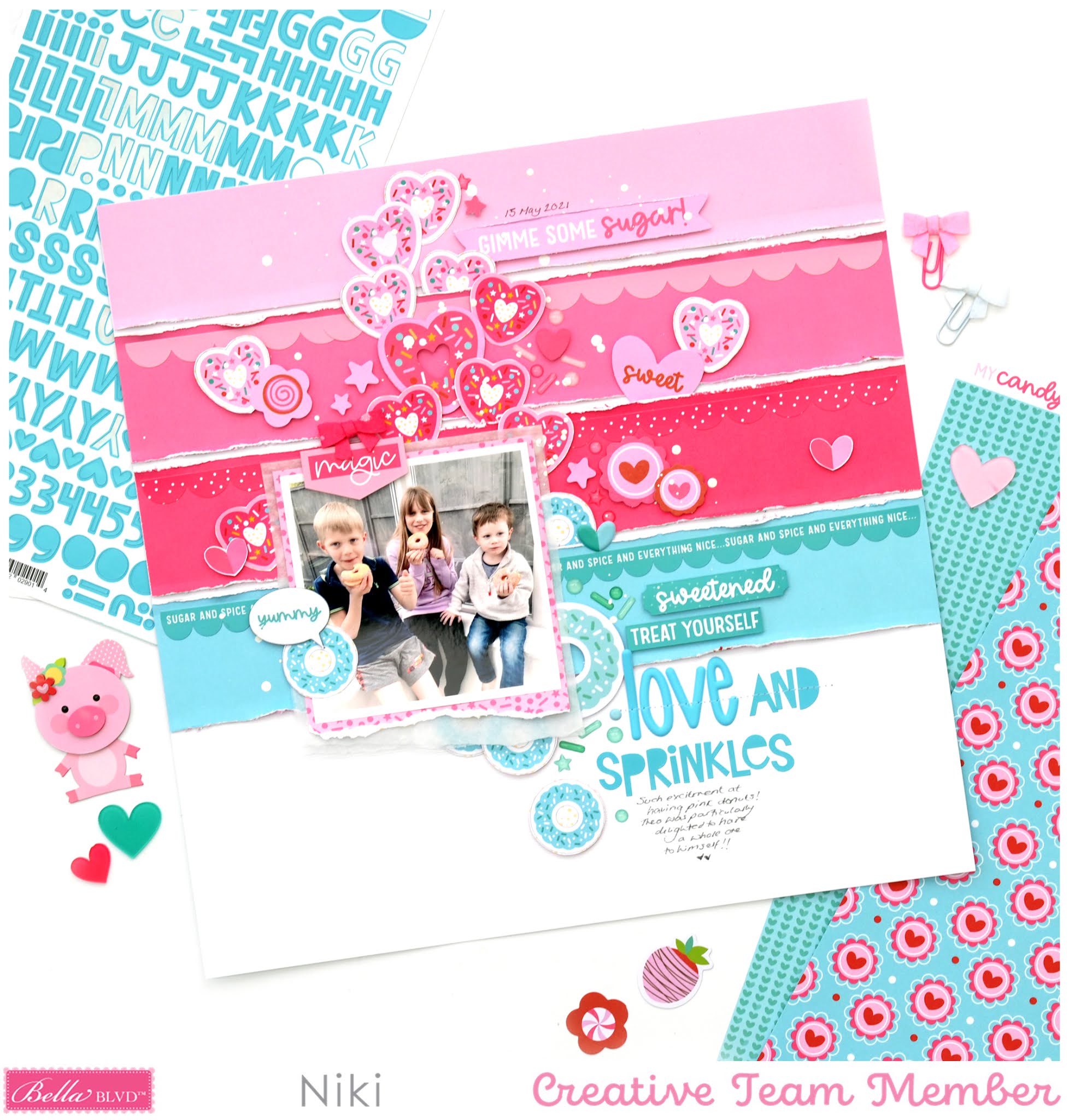 Carta Bella 12"x12" MY CANDY GIRL 13pc COLLECTION KIT Scrapbooksrus