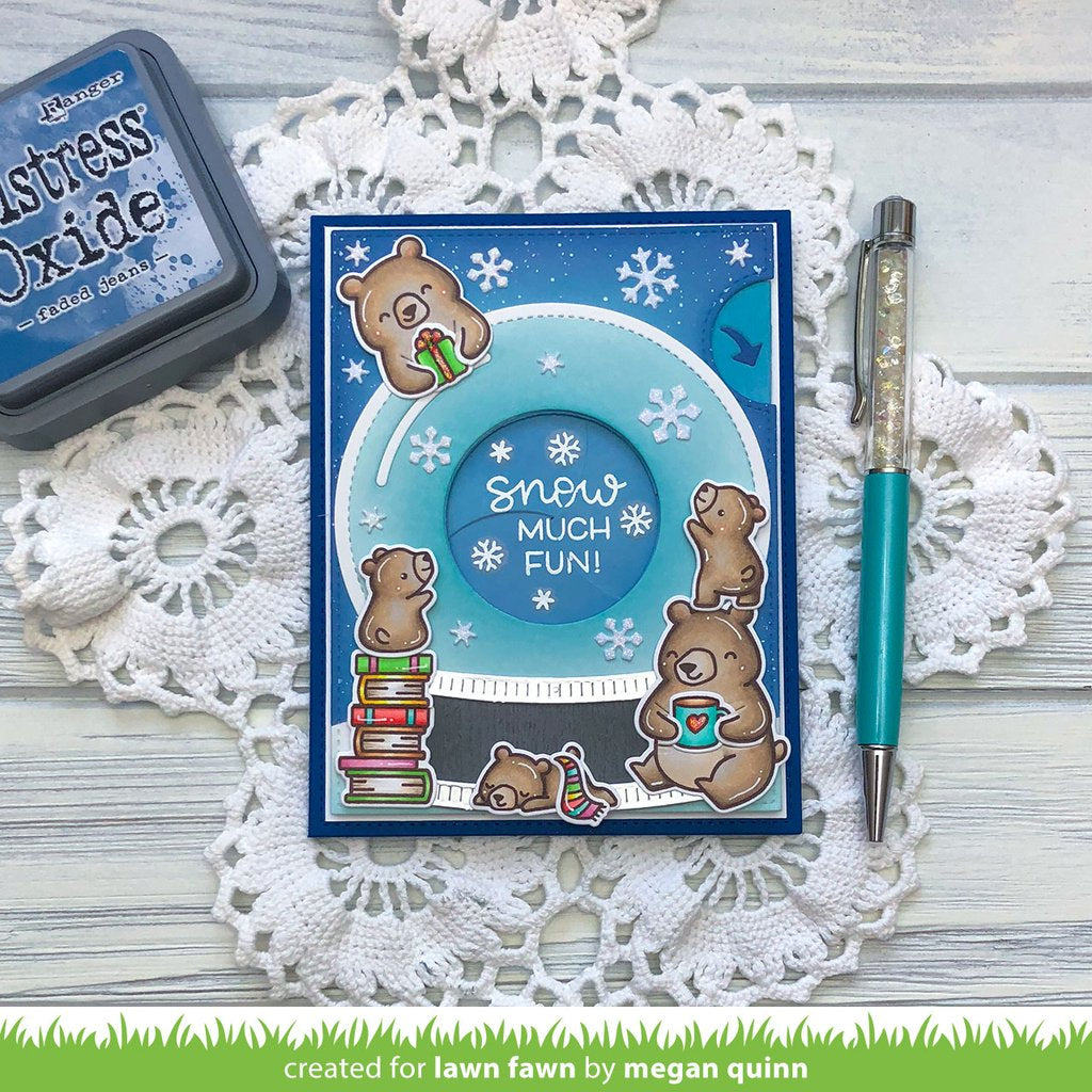 Lawn Cuts MAGIC IRIS SNOW GLOBE ADD ON Custom Craft Dies 5pcScrapbooksrus