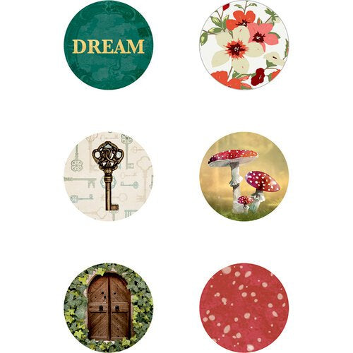 Kaisercraft ENCHANTED Curios Glass Gems 6 pc Scrapbooksrus