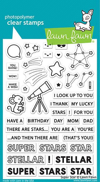 Lawn Fawn SUPER STAR Clear Stamps 45pc Scrapbooksrus