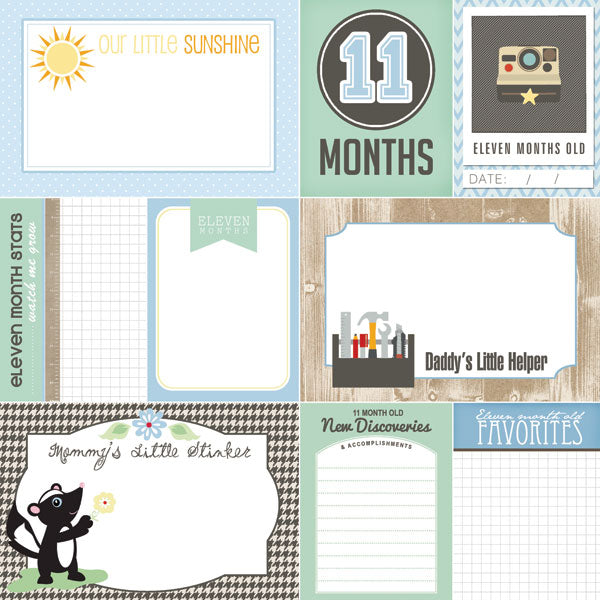 BABY’S FIRST YEAR DS Journal 12X12 Boy Paper Kit Scrapbooksrus