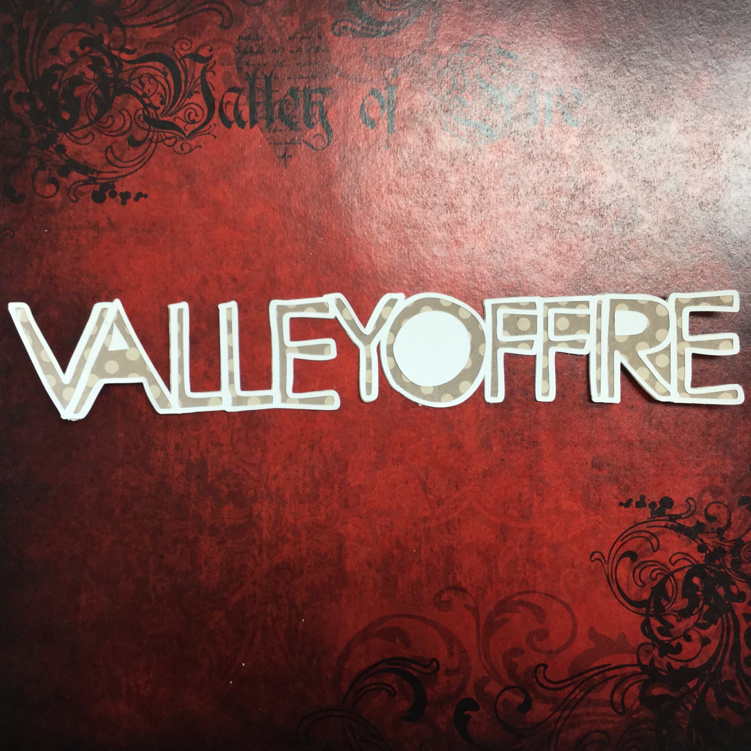 VALLEY OF FIRE Custom Die Cuts Travel Title 2"X10" 1pc