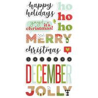 Simple Stories Make It Merry FOAM STICKERS 58pc Scrapbooksrus