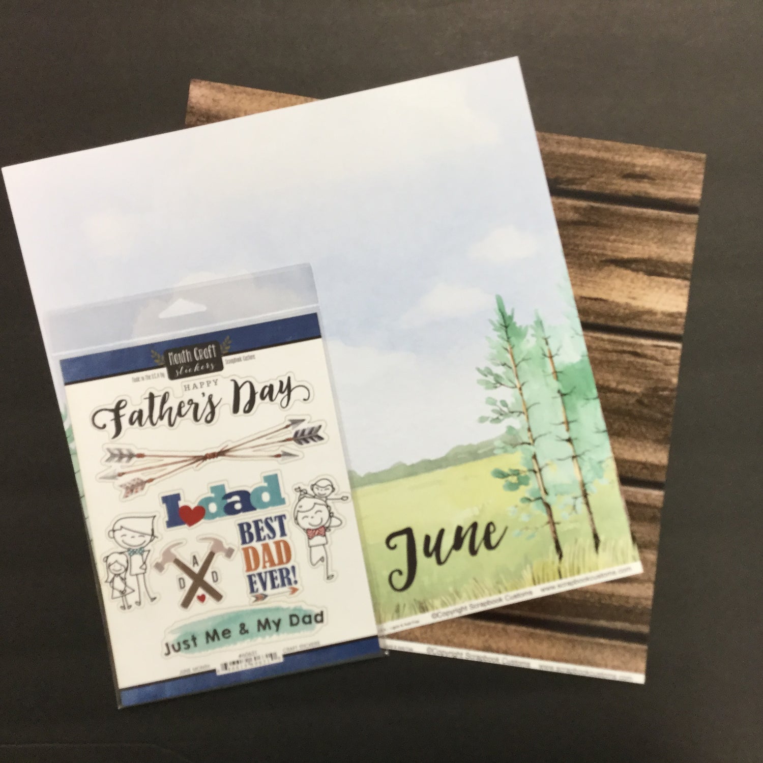 Scrapbook Customs JUNE MEMORIES Paper Pack 3pc Scrapbooksrus