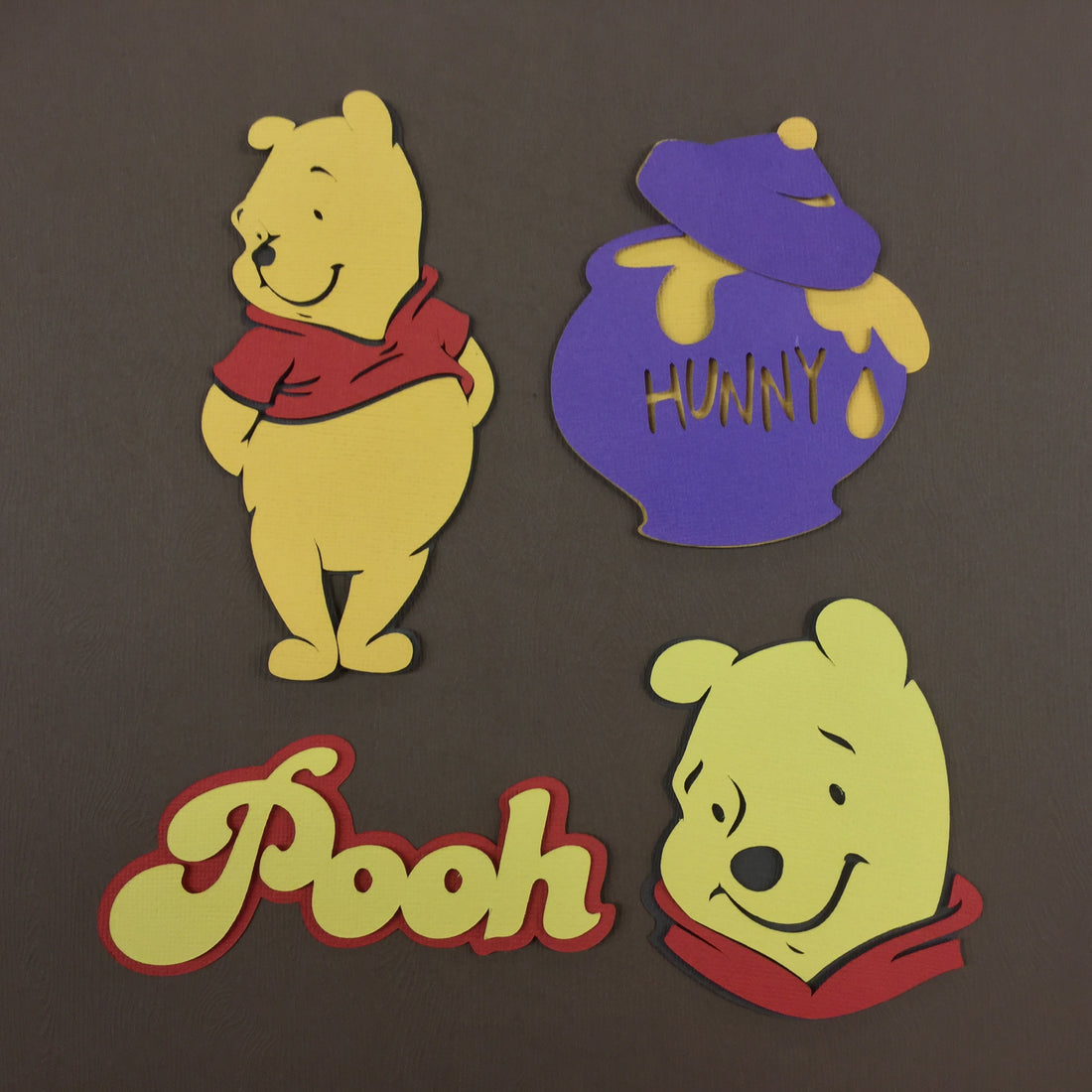 Winnie The POOH Handmade Die Cut 4pc