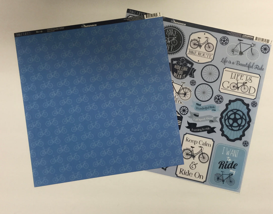 Reminisce BIKE LIFE Paper Pack 2pc Scrapbooksrus