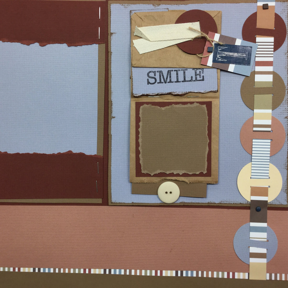 Premade Page SMILE 12"x12" Scrapbook Scrapbooksrus