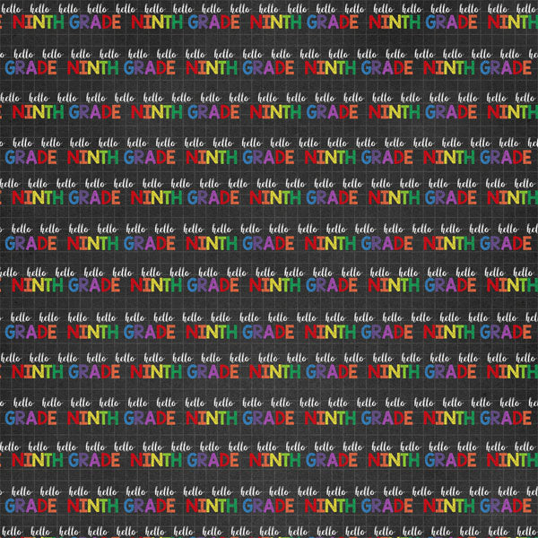 HELLO SCHOOL 12"X12" Paper Kît 14pc Scrapbook Customs Scrapbooksrus