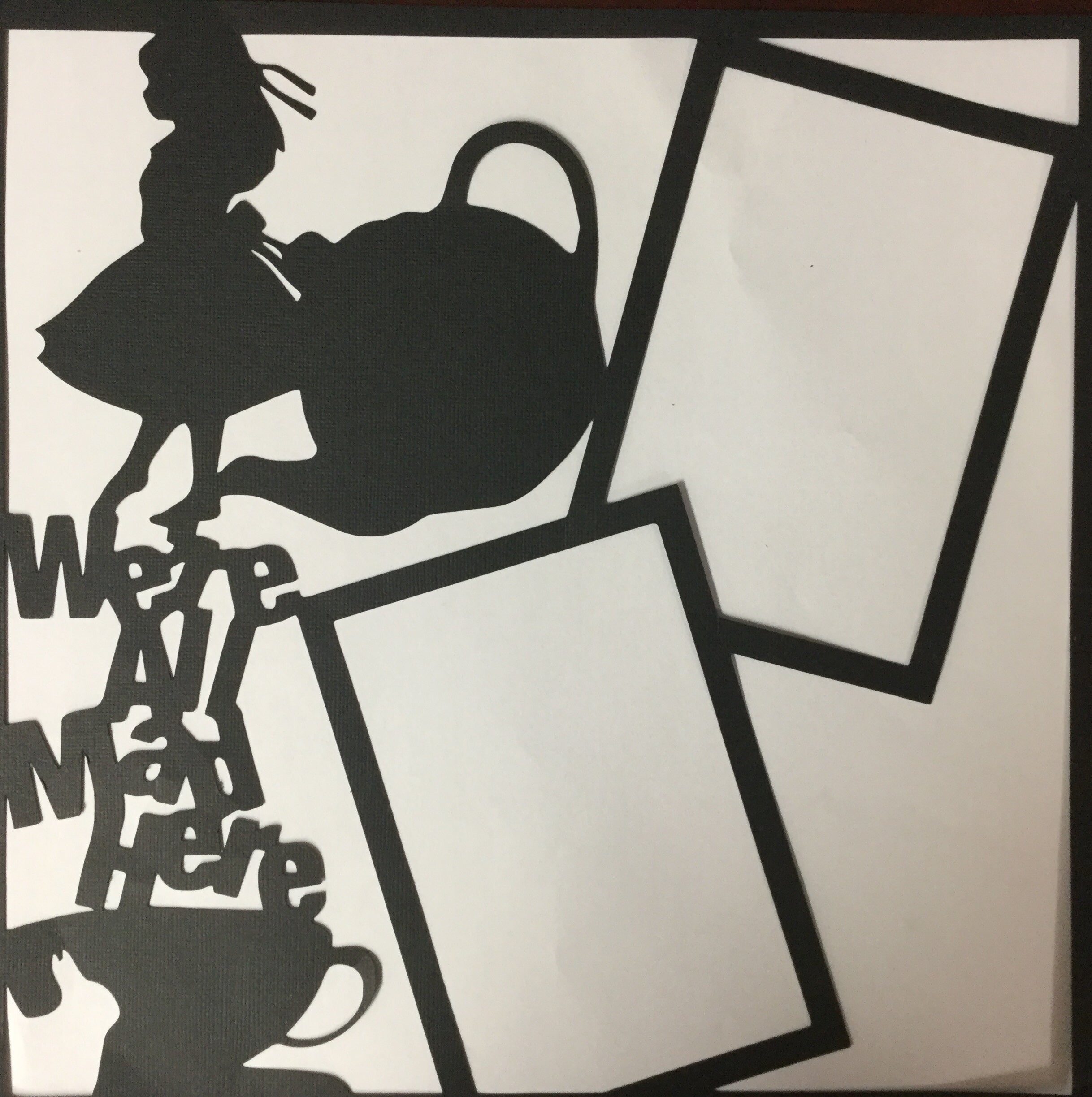 Page Frame WE’RE ALL MAD HERE 12"x12" Scrapbook Overlay Scrapbooksrus