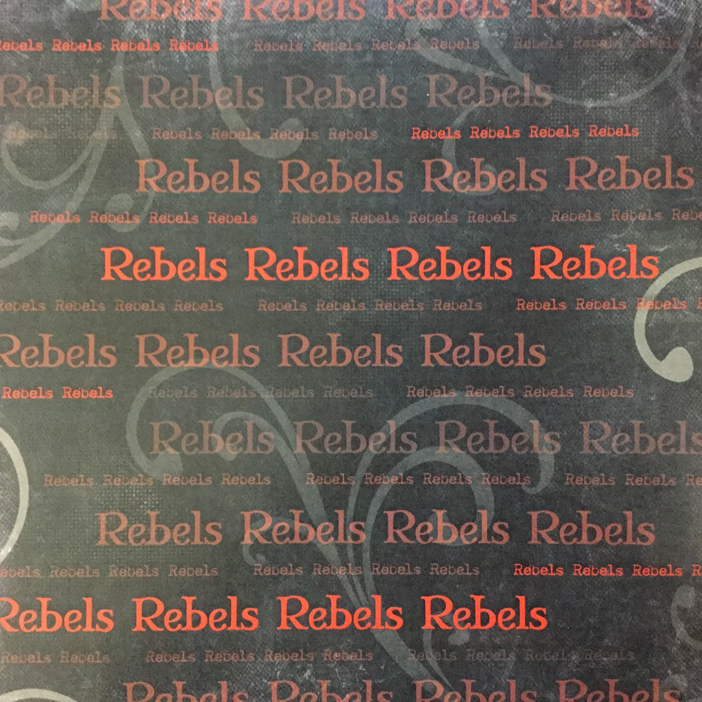 Old Antique Words REBELS 12x12 Scrapbook Paper Scrapbooksrus