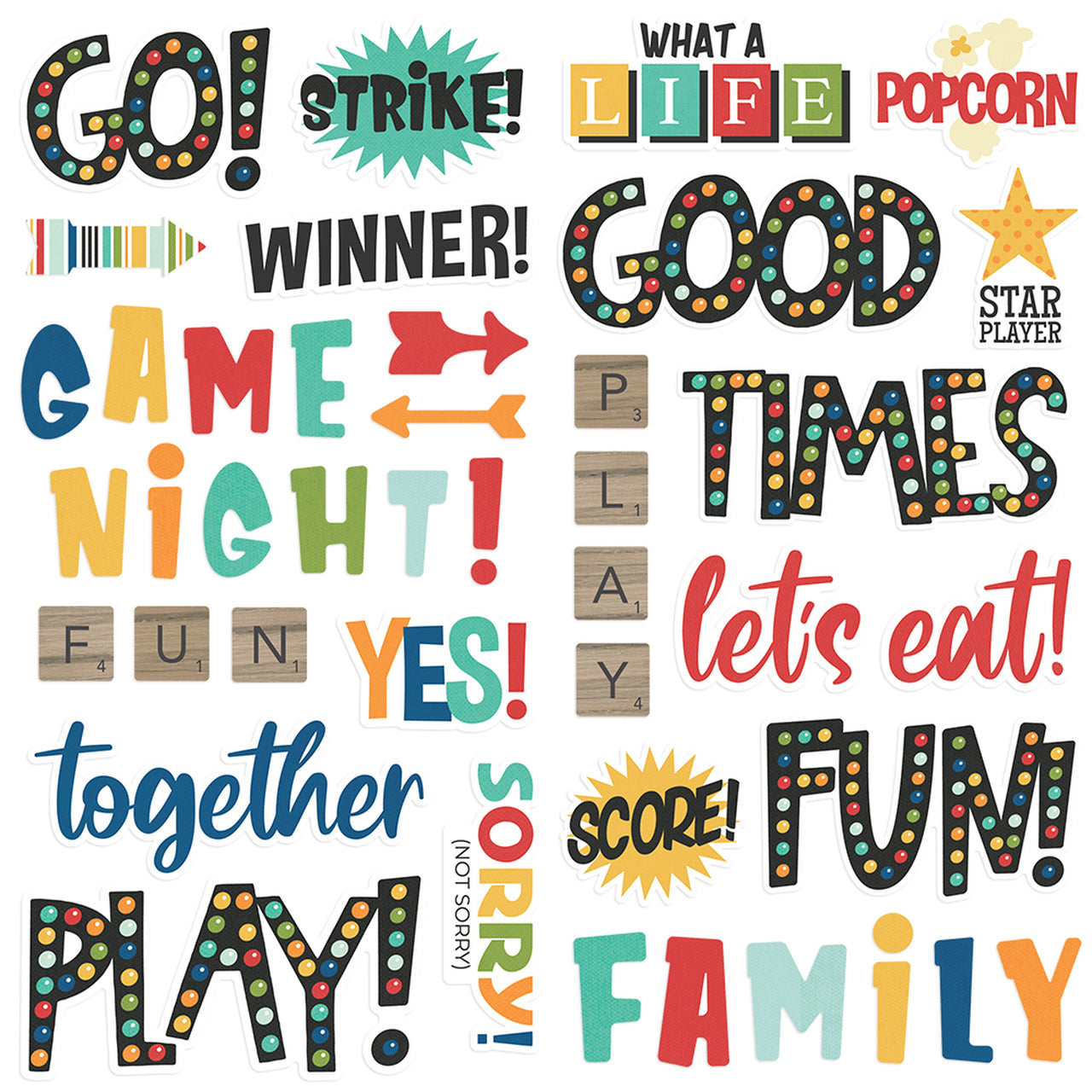 Simple Stories Family a Fun FOAM STICKERS 43pc Scrapbooksrus