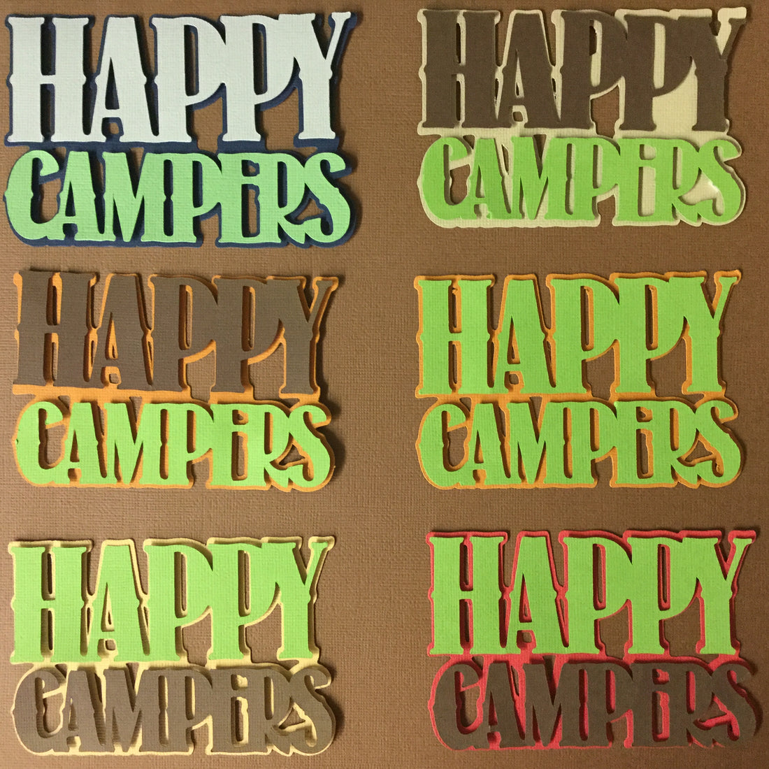 HAPPY CAMPERS Camping Custom Scrapbook Die Cuts Scrapbooksrus