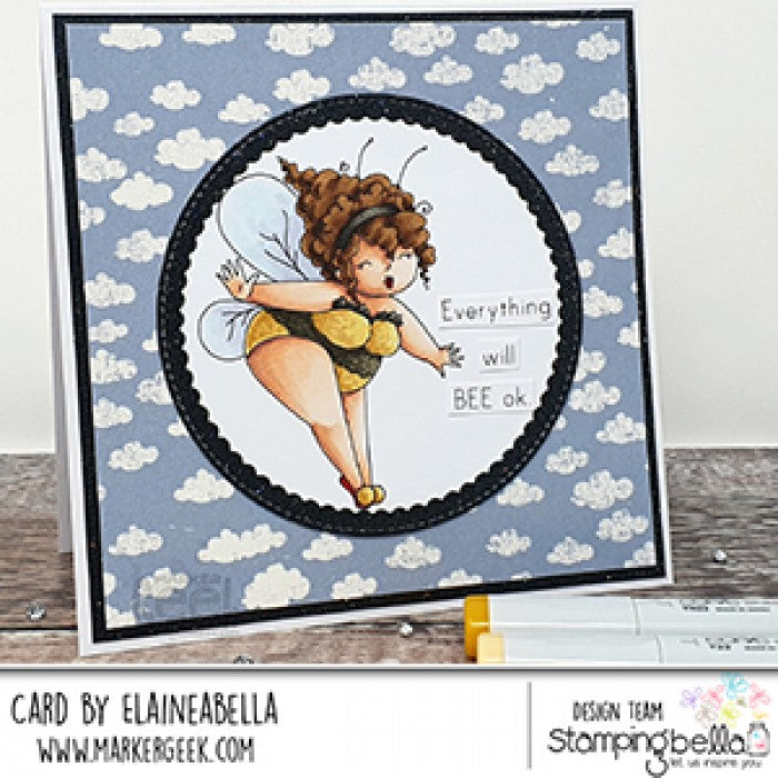 Stampingbella The Edna Collection EDNA THE BUMBLEBEE Stamp 3pc. Scrapbooksrus