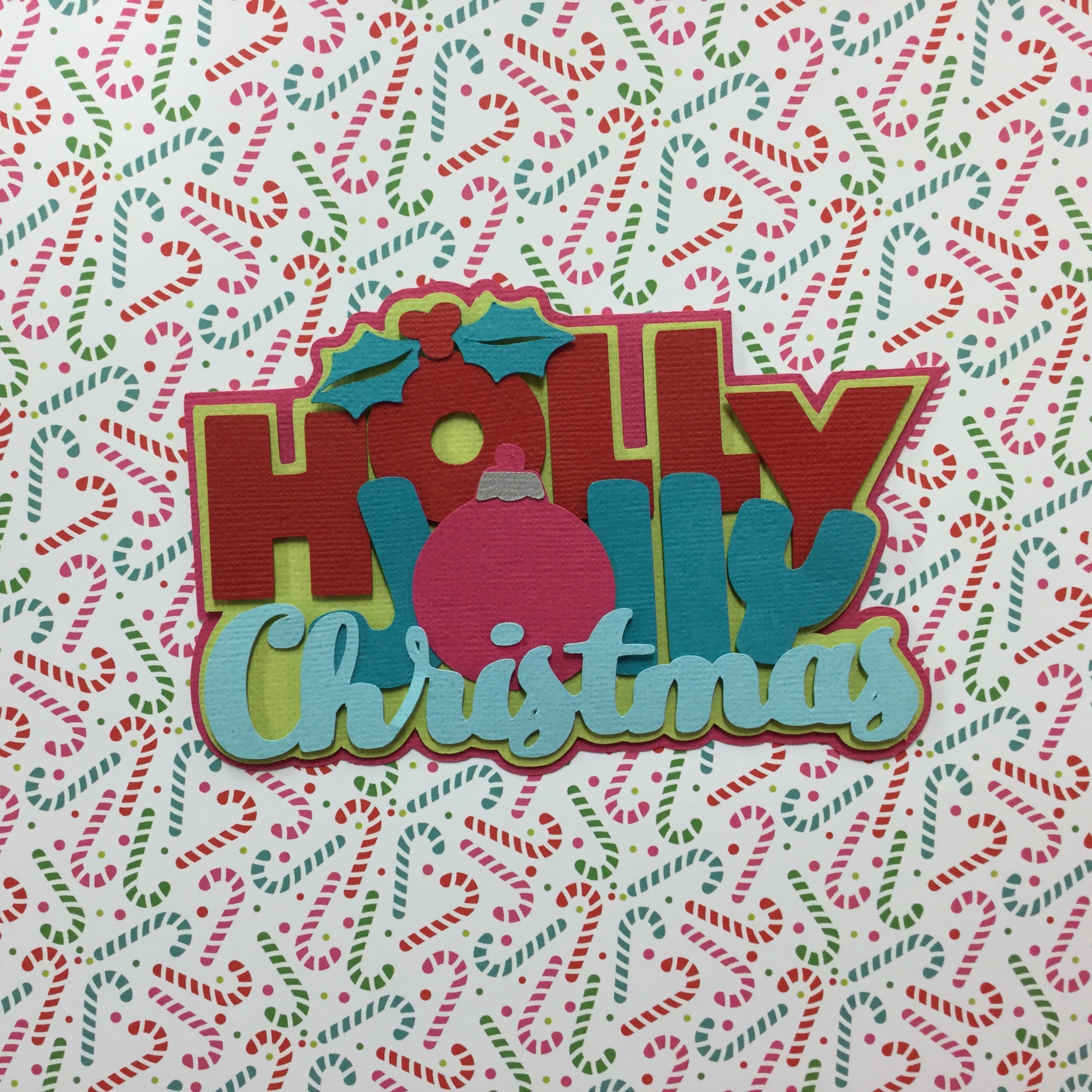 HOLLY JOLLY CHRISTMAS Scrapbook Die Cut Embellishments Scrapbooksrus