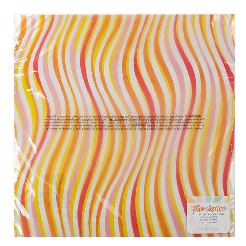 American Crafts Fantastico Cardstock 12"X12" PRINTED ACETATE 1 Sheet Scrapbooksrus