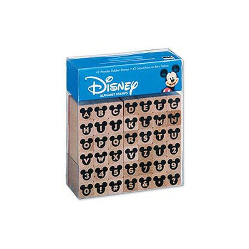 Disney MICKEY ICON Wooden Rubber Stamp Set 42pc Scrapbooksrus