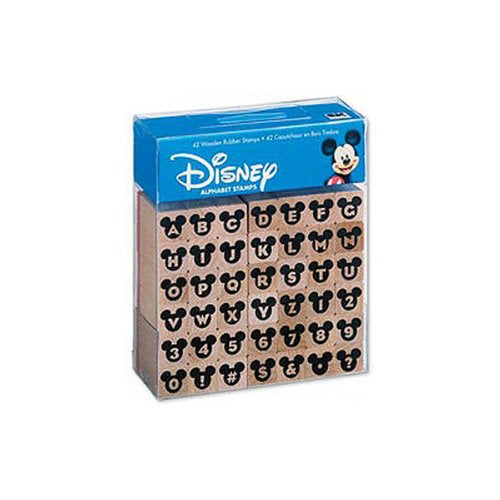 Disney MICKEY ICON Wooden Rubber Stamp Set 42pc Scrapbooksrus 